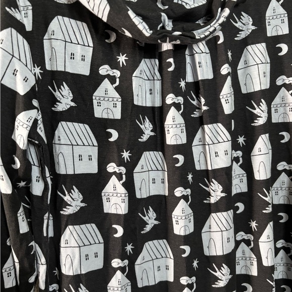 Kate Quinn Long Sleeve Cowl Neck Dress in Little Houses Girls size 6 new - Picture 2 of 5